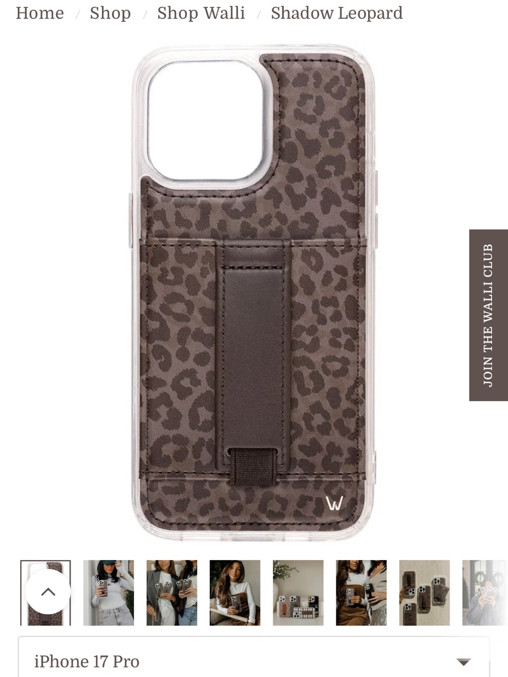 Wallis Shadow Leopard Phone Case with Strap - Brown Brand new never opened